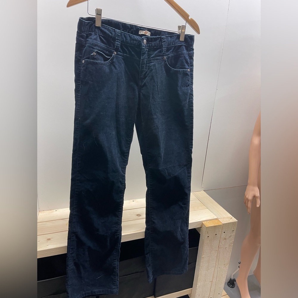 Anthropologie Idra Navy Flare Corduroy Pants